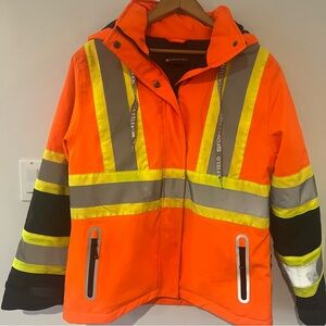 Forcefield High-Visibility Quilted Coat Jacket Women’s Small S Workwear Outdoor